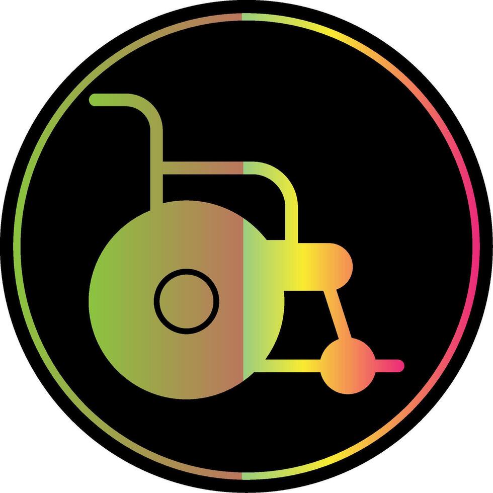 Wheelchair Glyph Due Color Icon vector