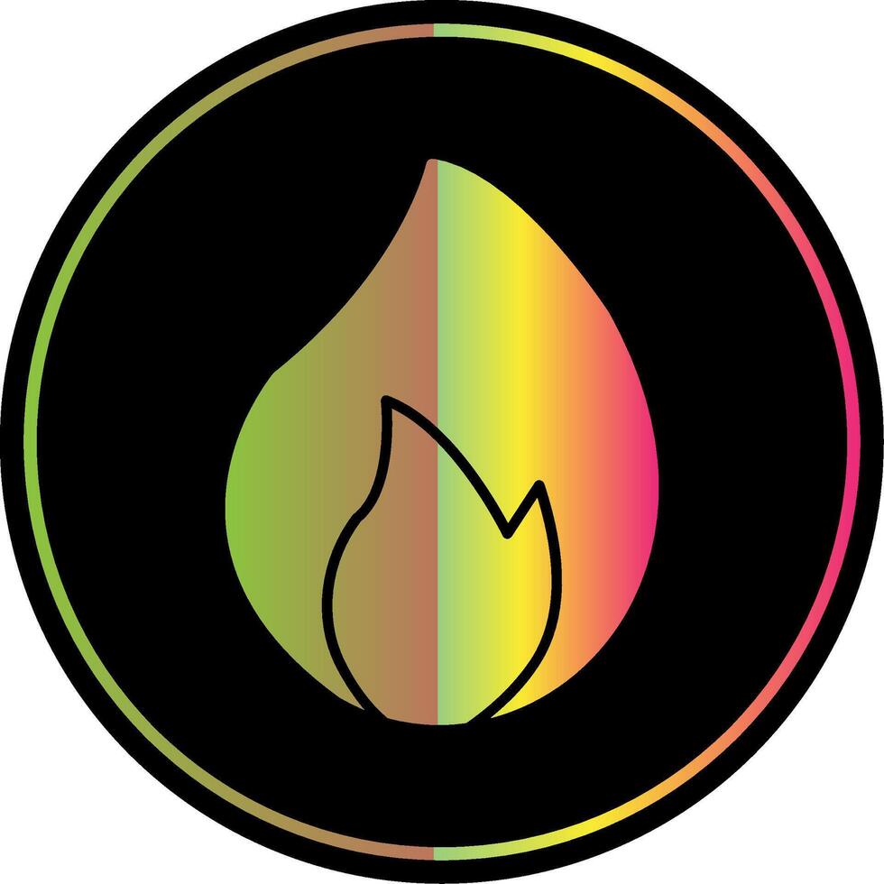 Burn Glyph Due Color Icon vector