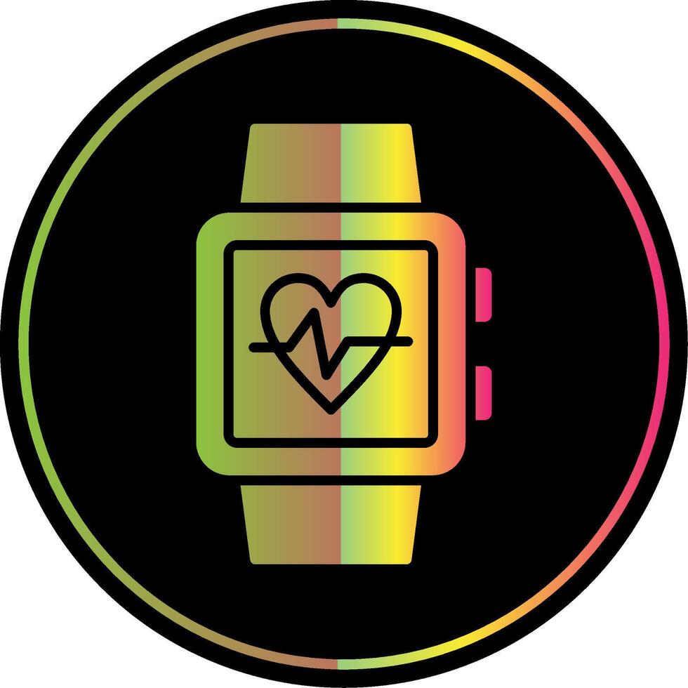 Smart Watch Glyph Due Color Icon vector