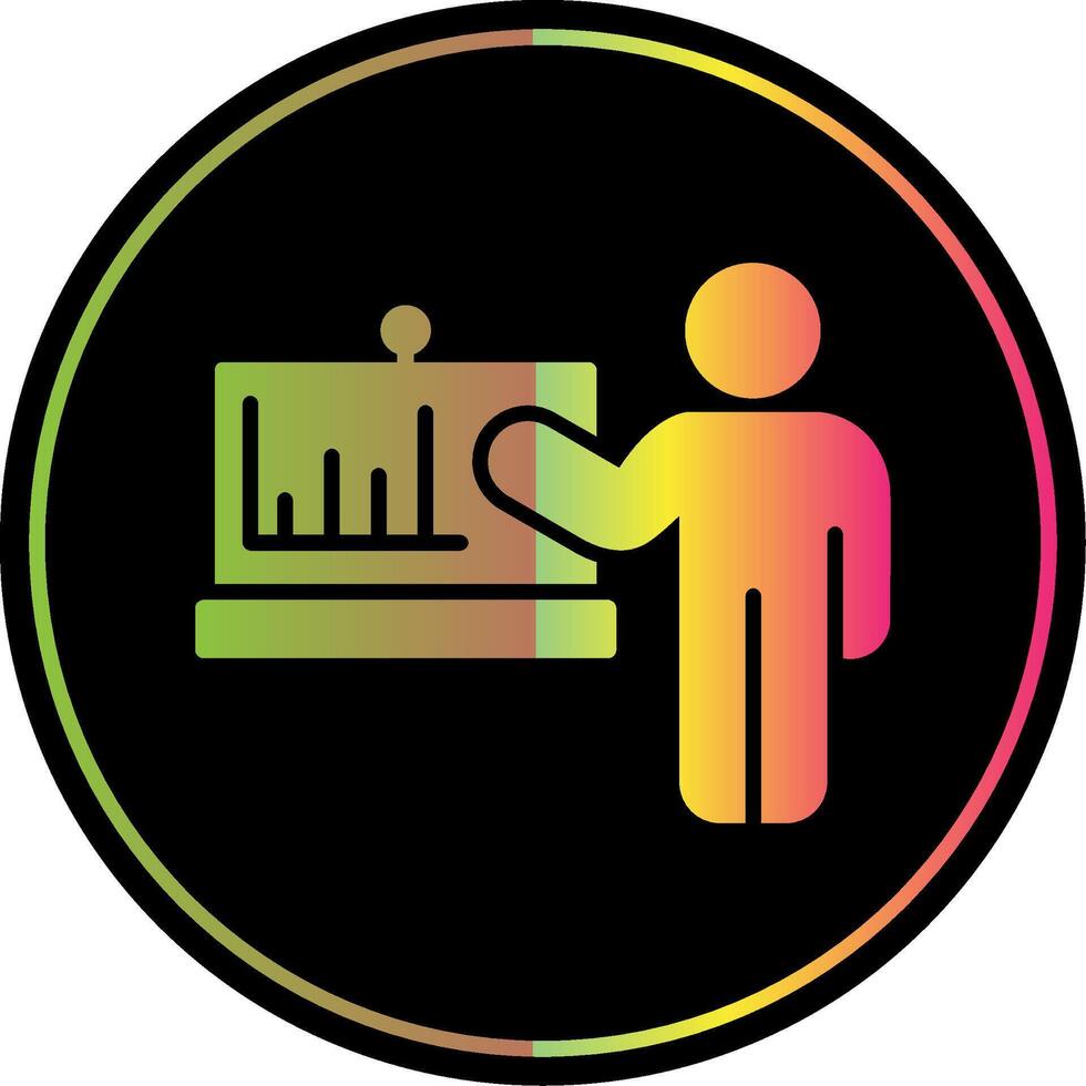 Presentation Glyph Due Color Icon vector