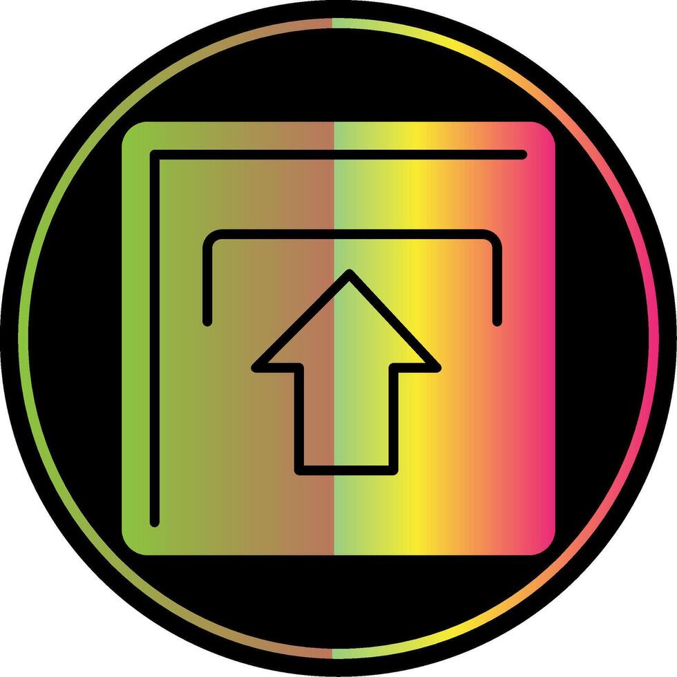 Upload Glyph Due Color Icon vector