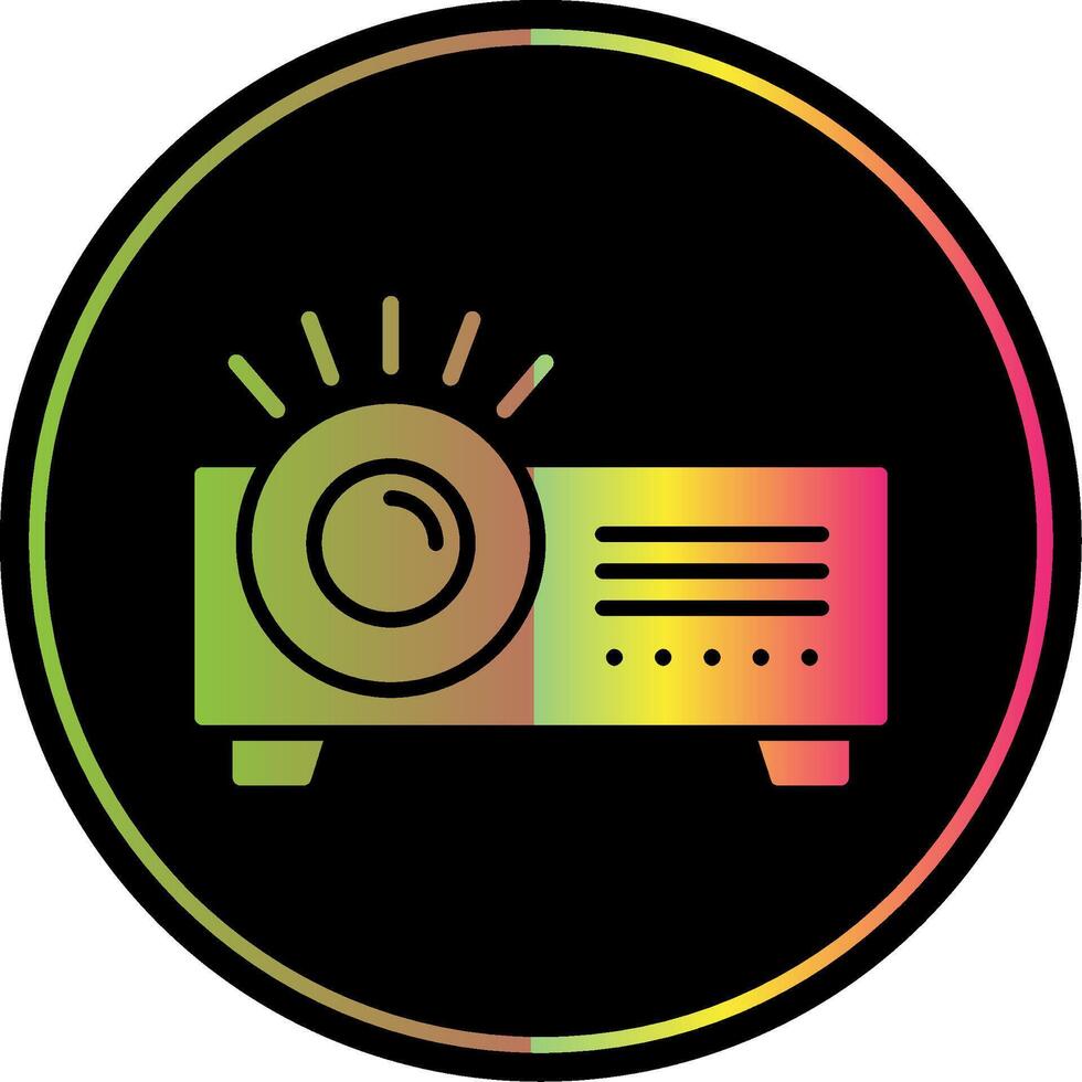 Projector Glyph Due Color Icon vector