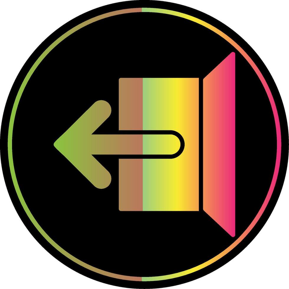 Logout Glyph Due Color Icon vector