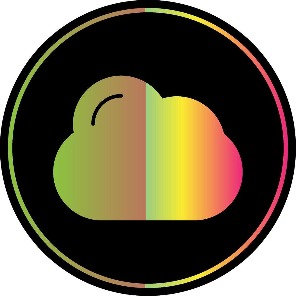 Cloud Glyph Due Color Icon vector