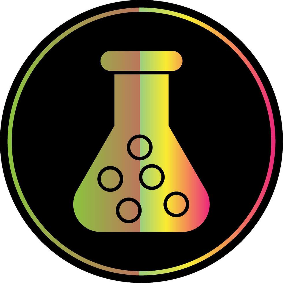 Flask Glyph Due Color Icon vector
