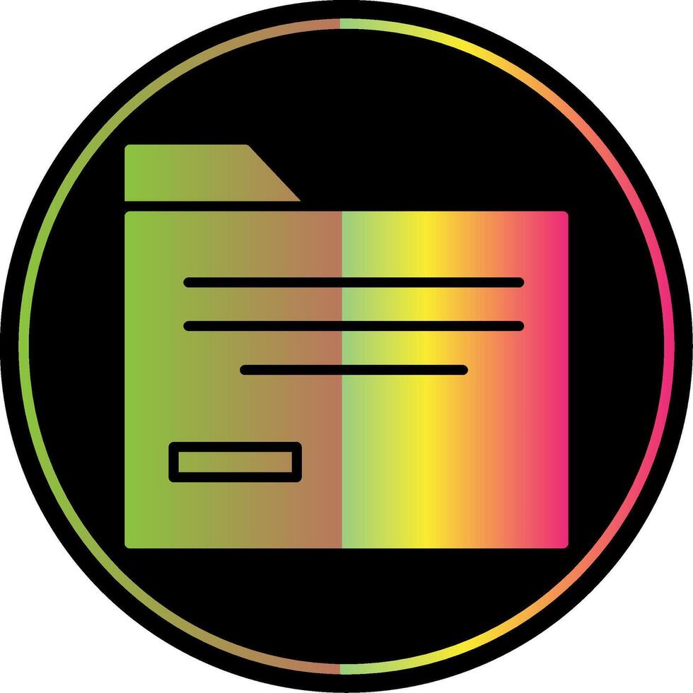 Folder Glyph Due Color Icon vector
