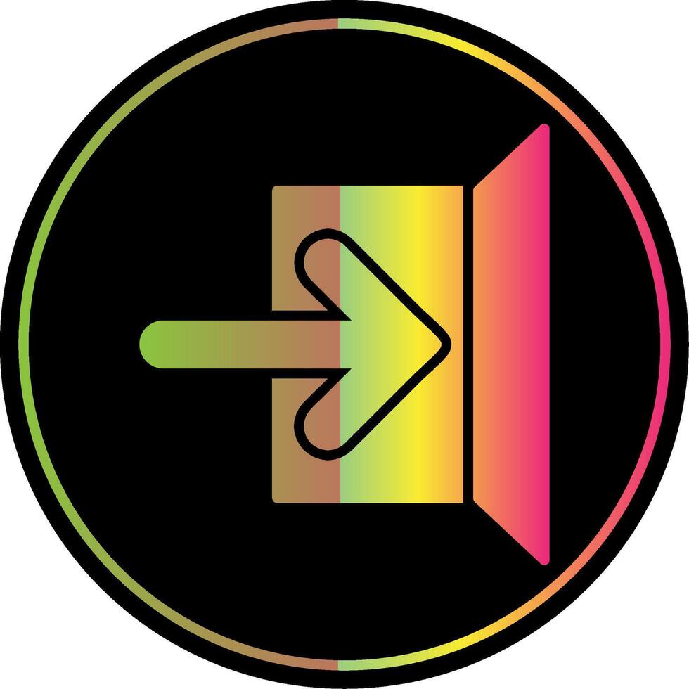 Sign In Glyph Due Color Icon vector
