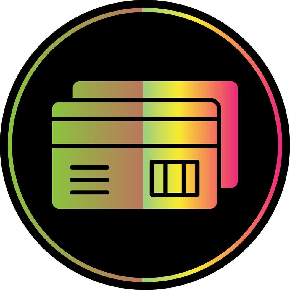 Credit Card Payment Glyph Due Color Icon vector