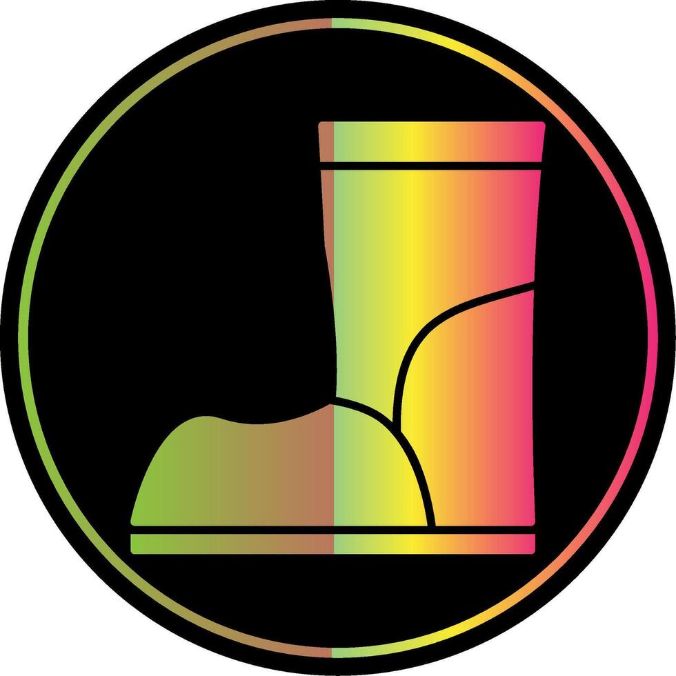 Boot Glyph Due Color Icon vector