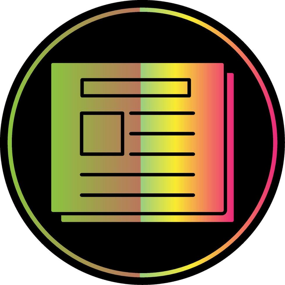 Newspaper Glyph Due Color Icon vector