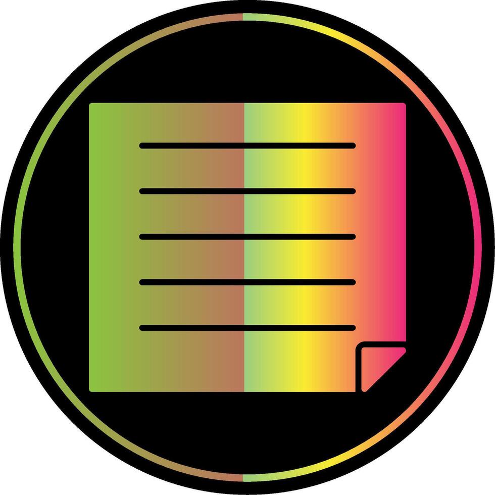 Post It Glyph Due Color Icon vector