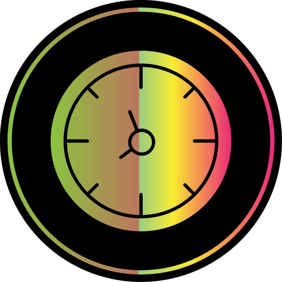 Time Glyph Due Color Icon vector