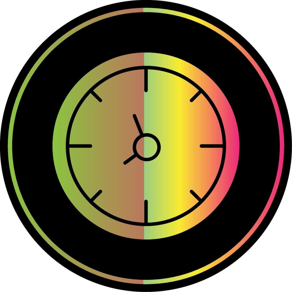 Time Glyph Due Color Icon vector