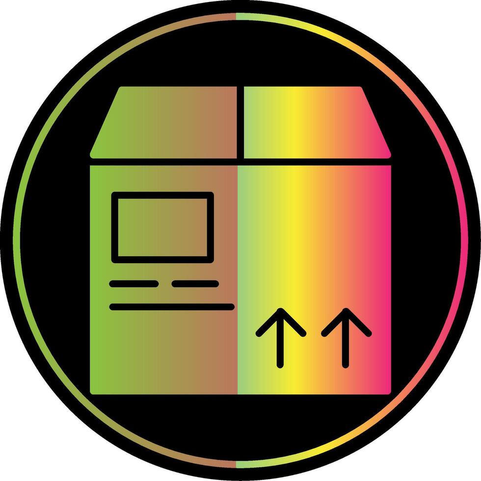 Delivery Box Glyph Due Color Icon vector
