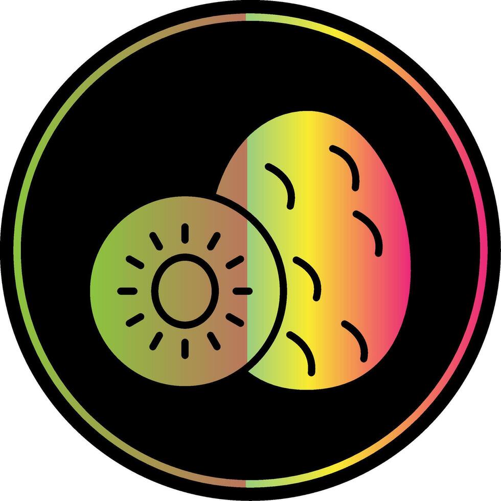 Kiwi Glyph Due Color Icon vector