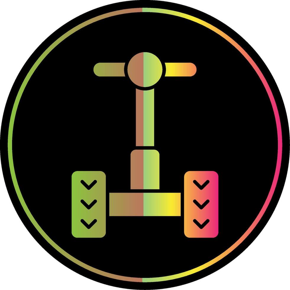 Segway Glyph Due Color Icon vector