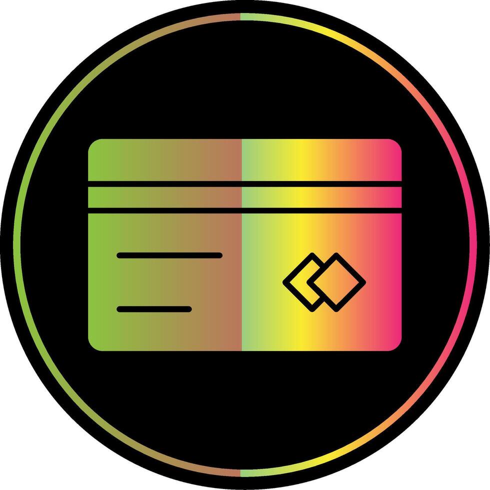 Card Glyph Due Color Icon vector