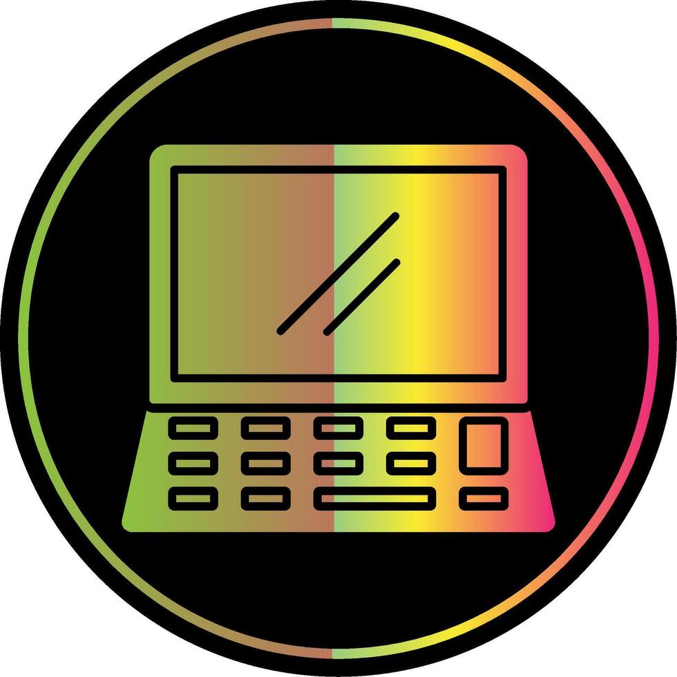 Laptop Glyph Due Color Icon vector