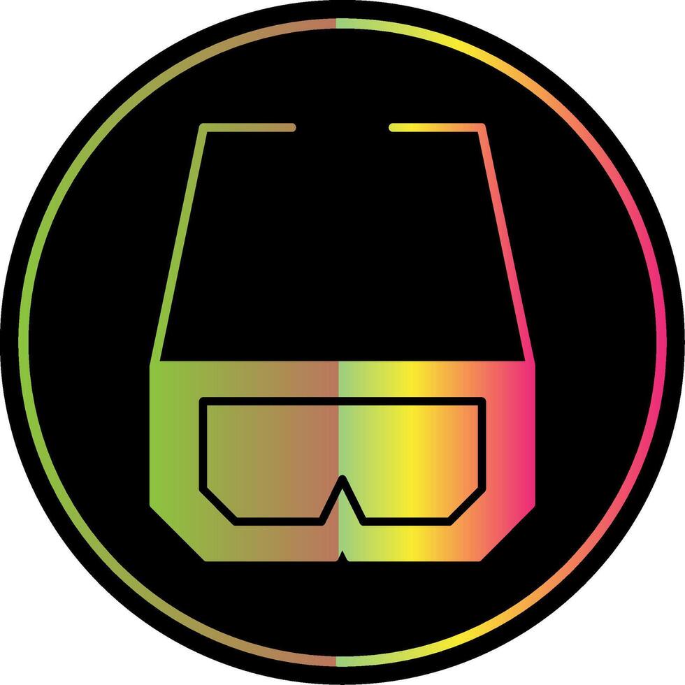 3d Glasses Glyph Due Color Icon vector