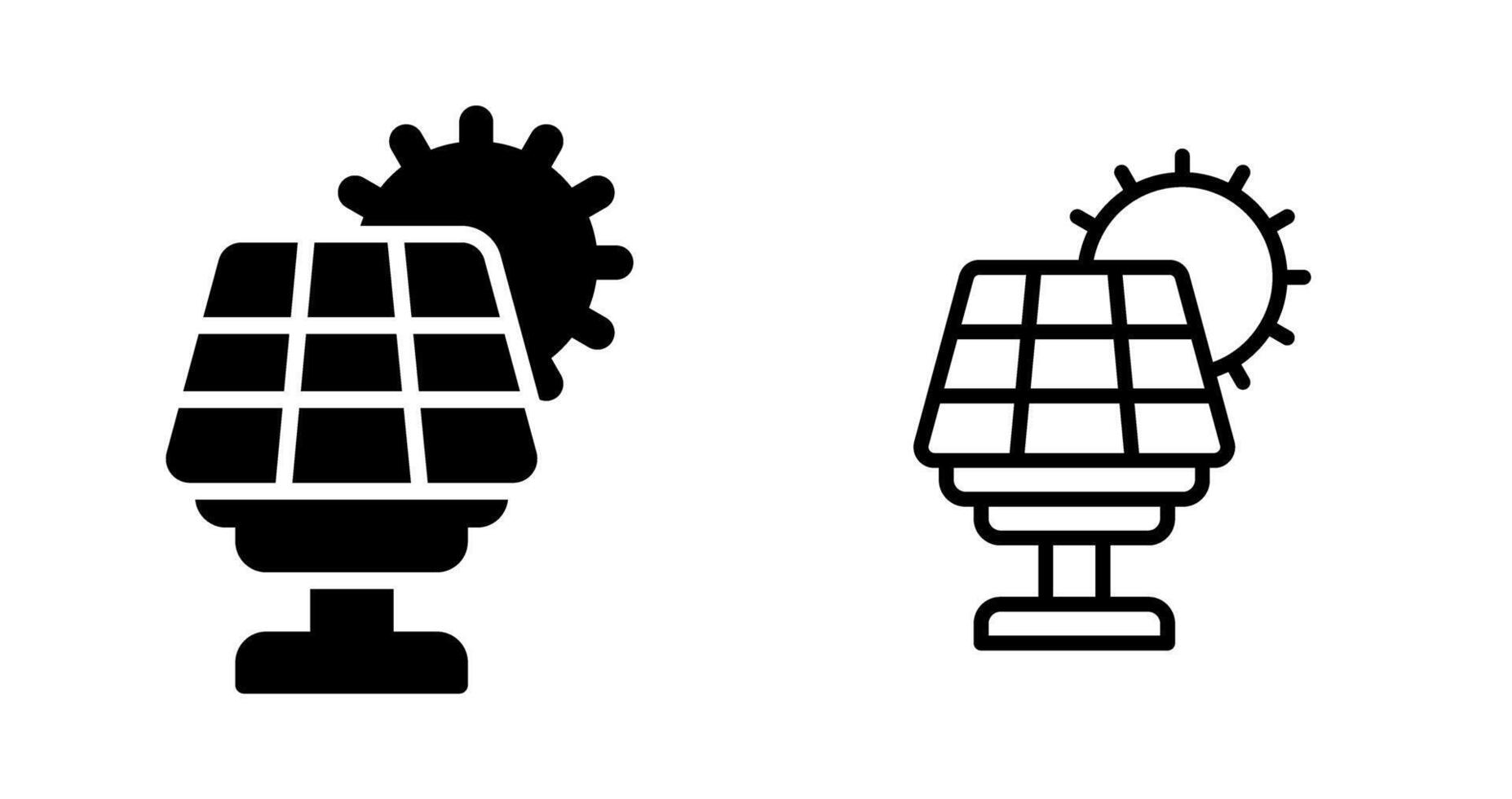 icono de vector de panel solar