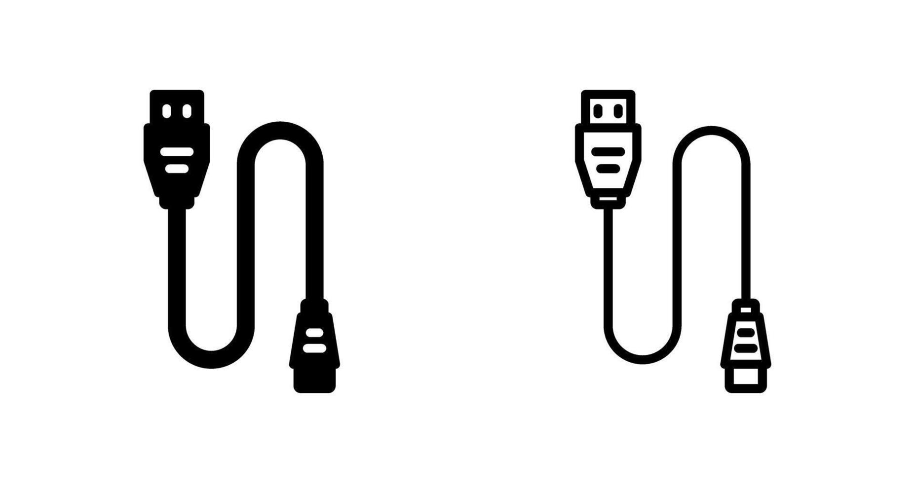 Printer Cable Vector Icon