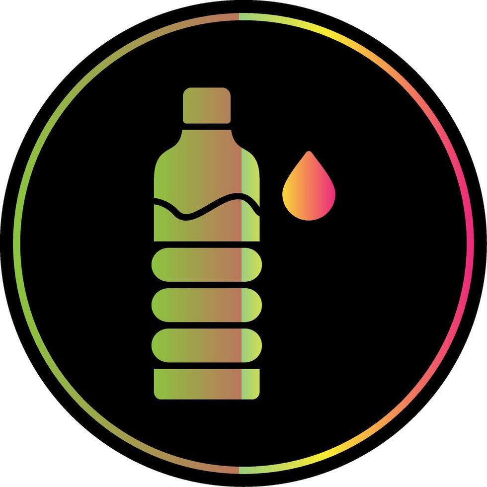 Water Bottle Glyph Due Color Icon vector