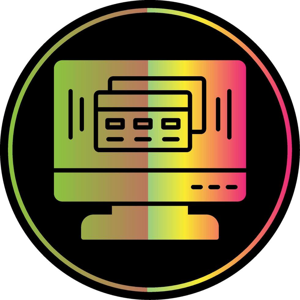 Online Payment Glyph Due Color Icon vector