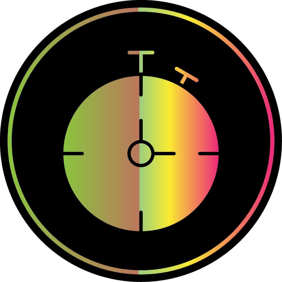 Chronometer Glyph Due Color Icon vector
