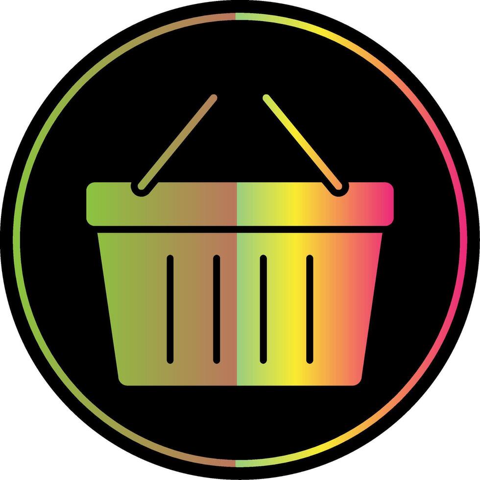 Basket Glyph Due Color Icon vector