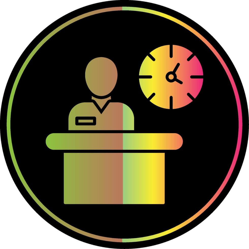 Break Glyph Due Color Icon vector