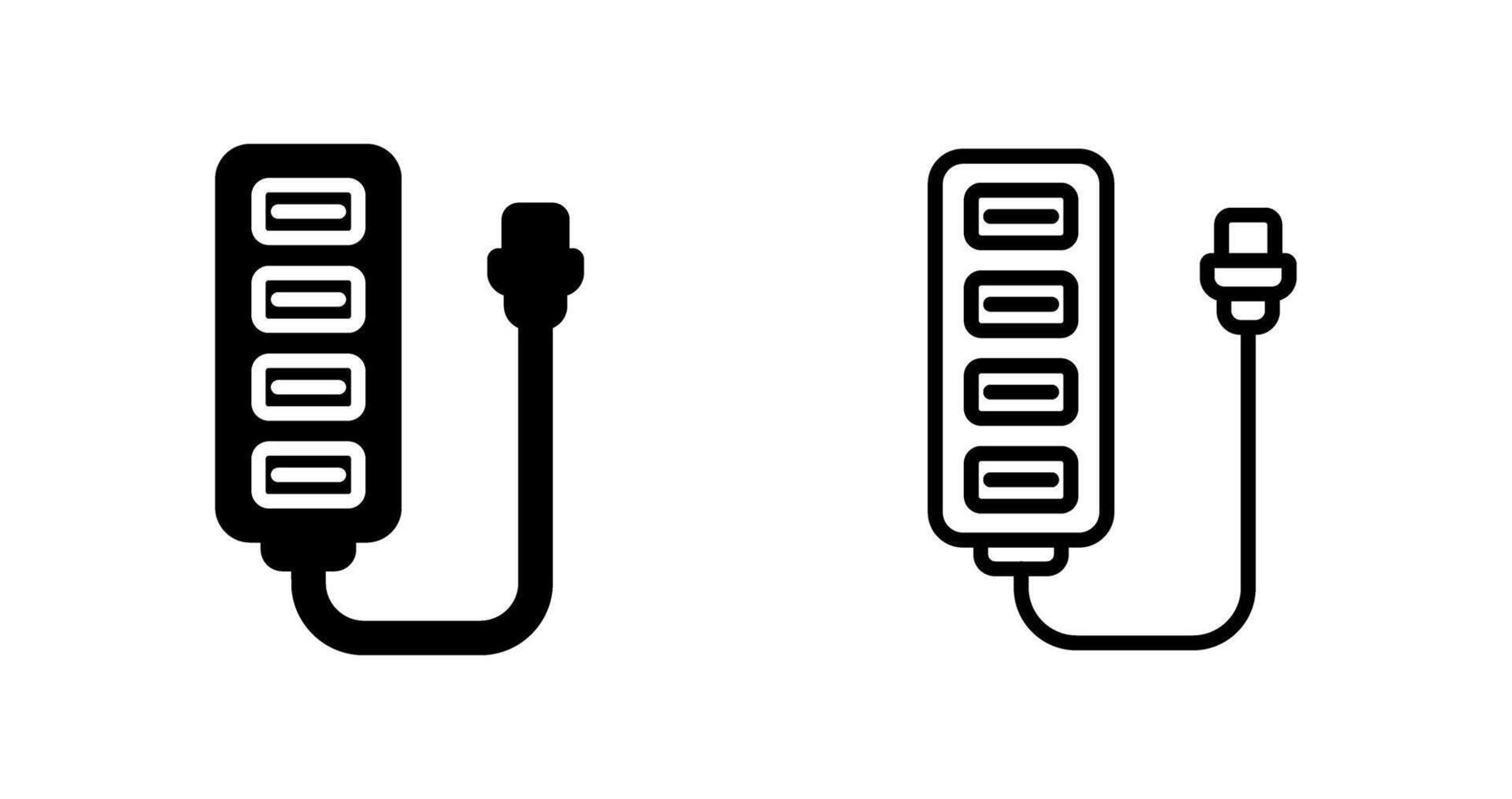 USB cubo vector icono