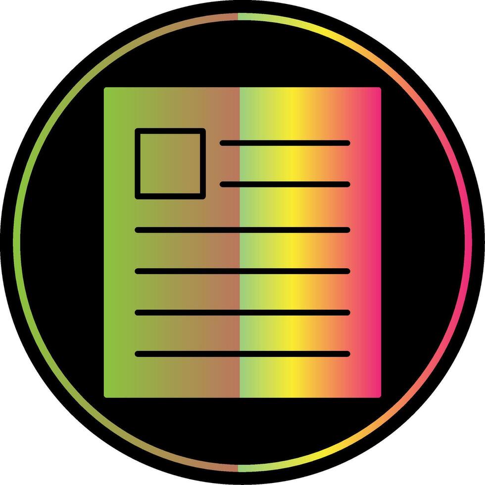 News Glyph Due Color Icon vector