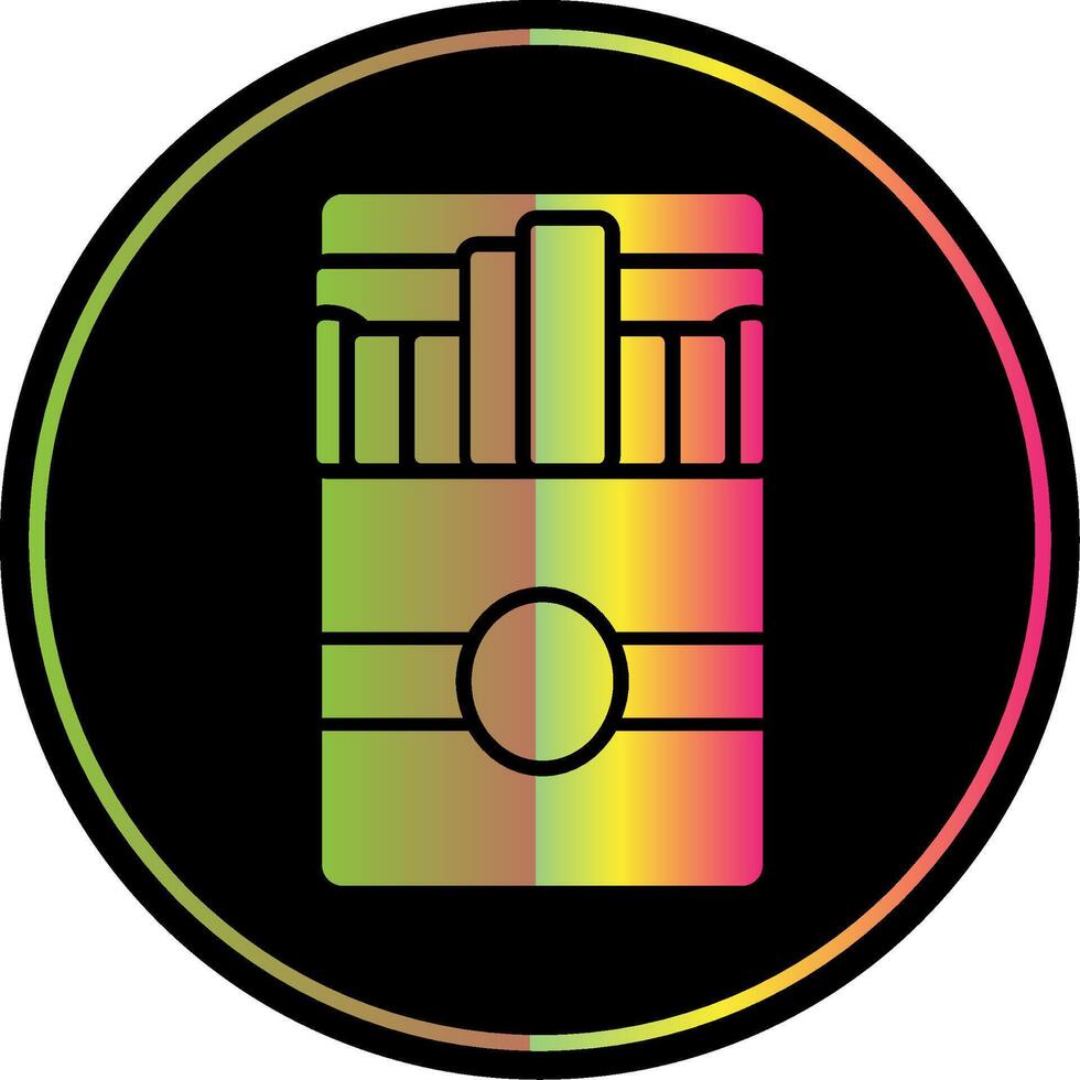 Cigarette Pack Glyph Due Color Icon vector
