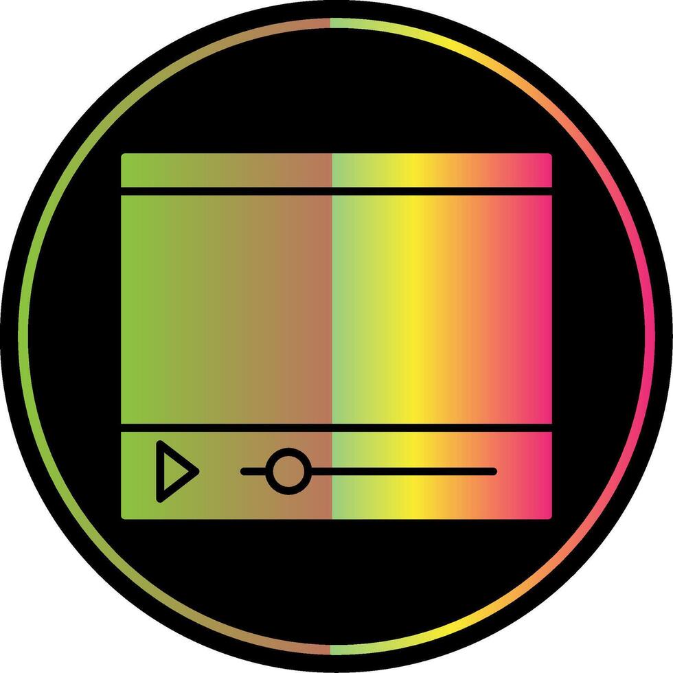 Online Streaming Glyph Due Color Icon vector