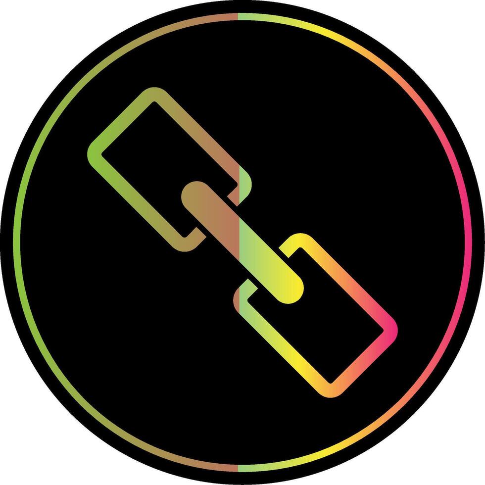 Link Glyph Due Color Icon vector