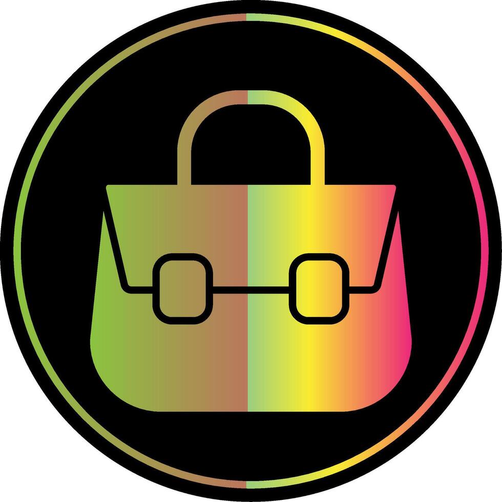 Shoulder Bag Glyph Due Color Icon vector