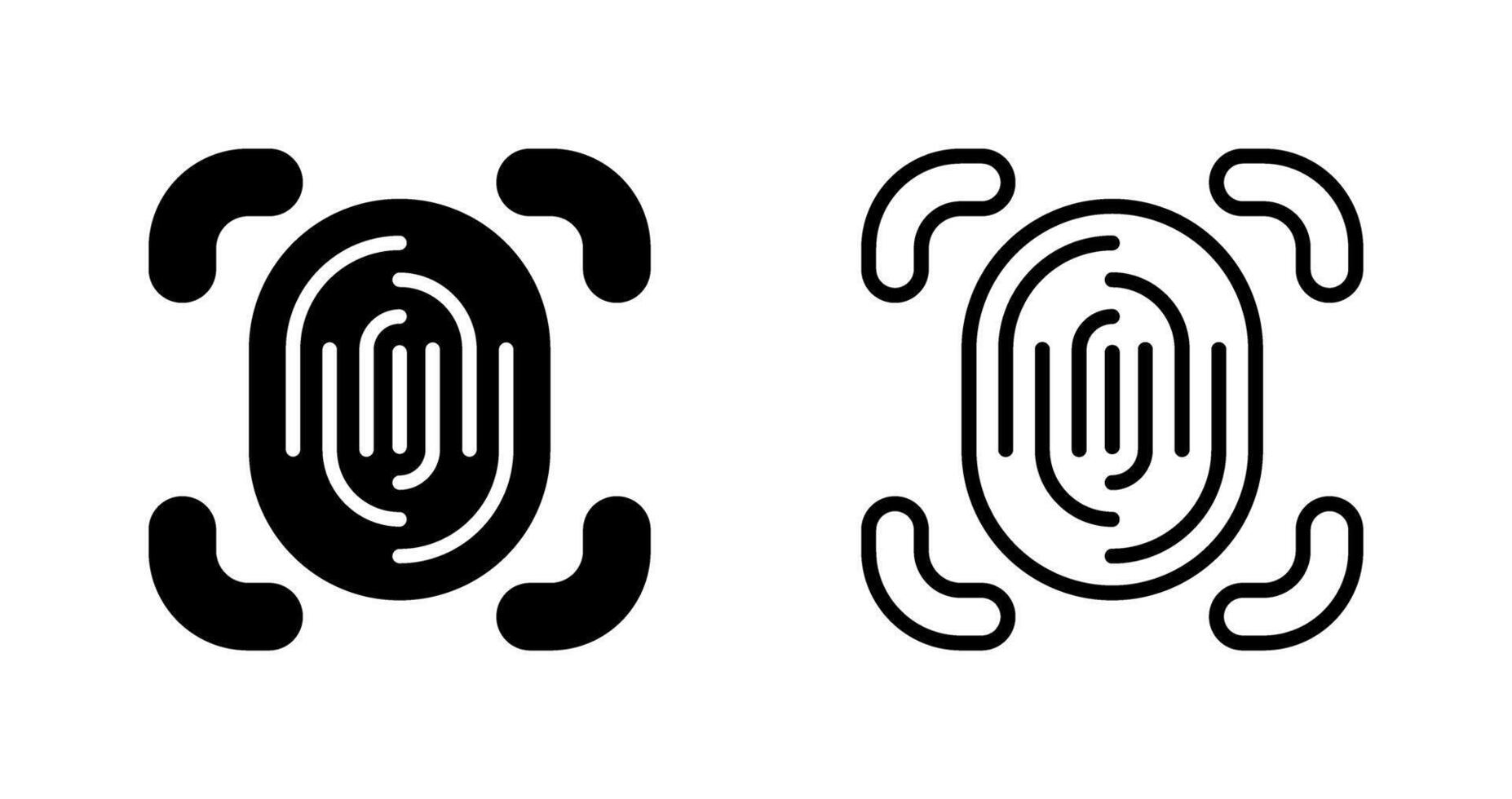 Fingerprint Scanner Vector Icon