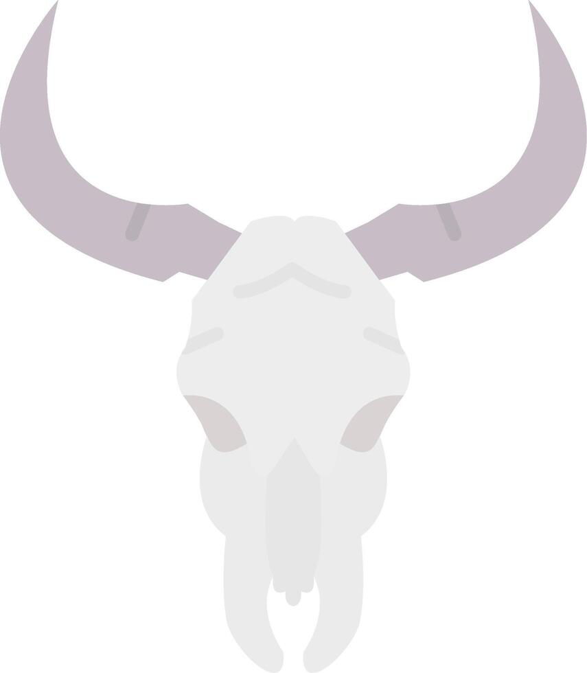 Bull skull Flat Light Icon vector