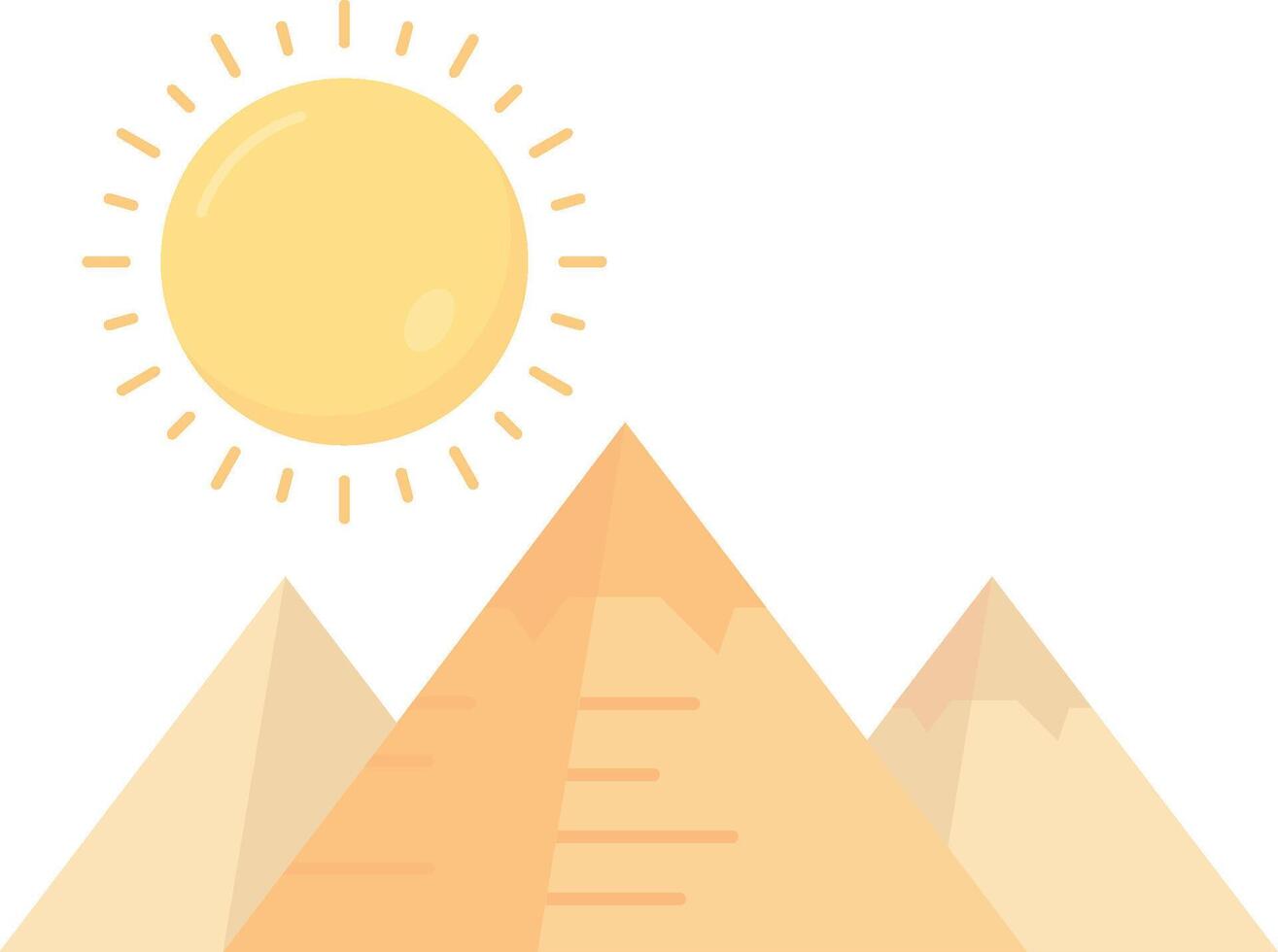 pyramids Flat Light Icon vector