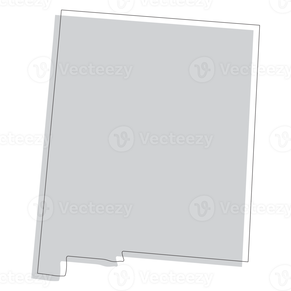 New Mexico state map. Map of the U.S. state of New Mexico. png