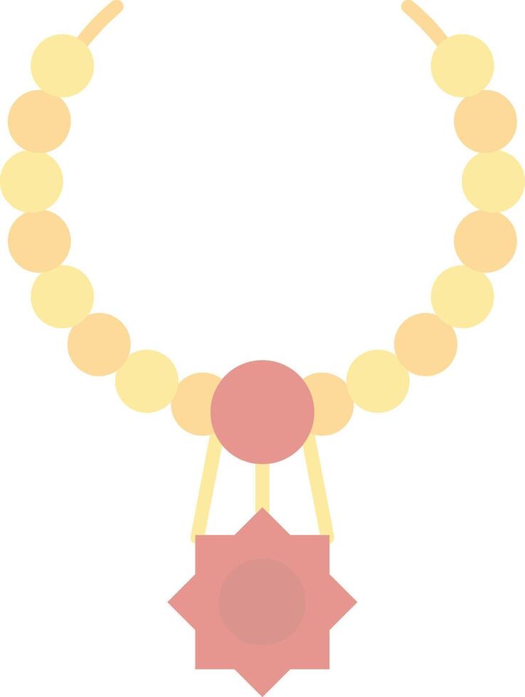 Necklace Flat Light Icon vector