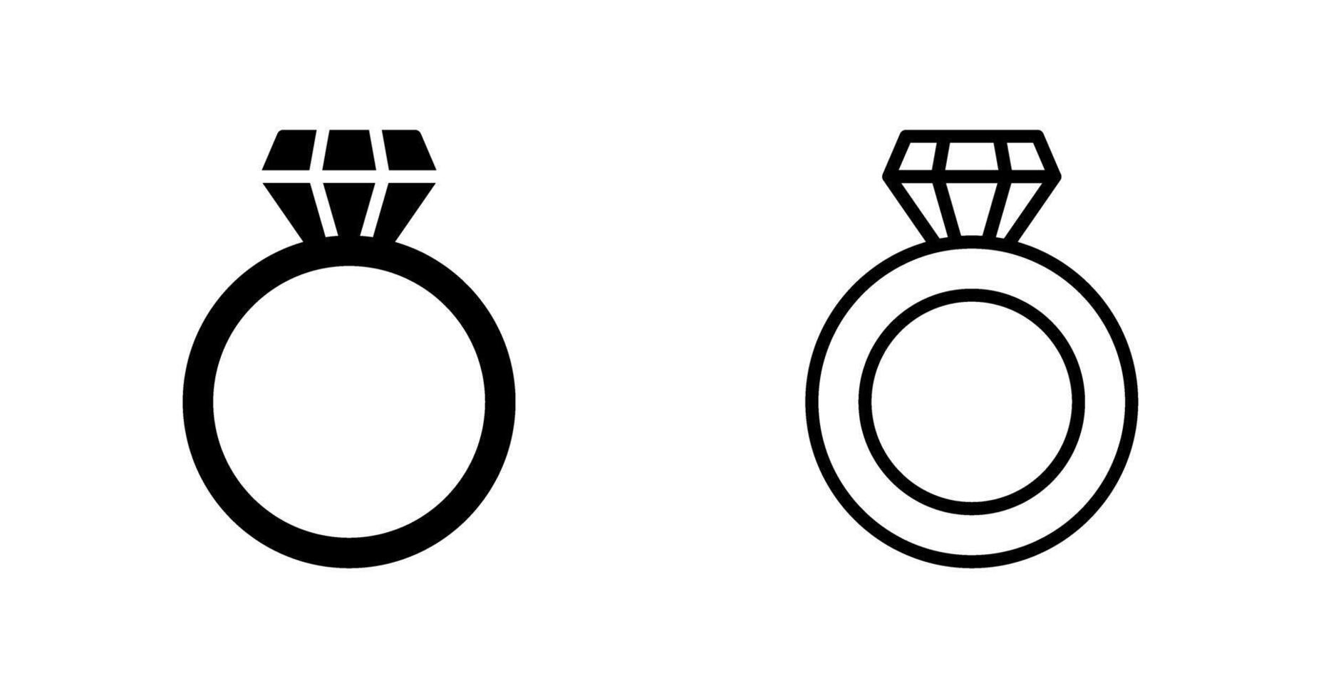 Diamond ring Vector Icon