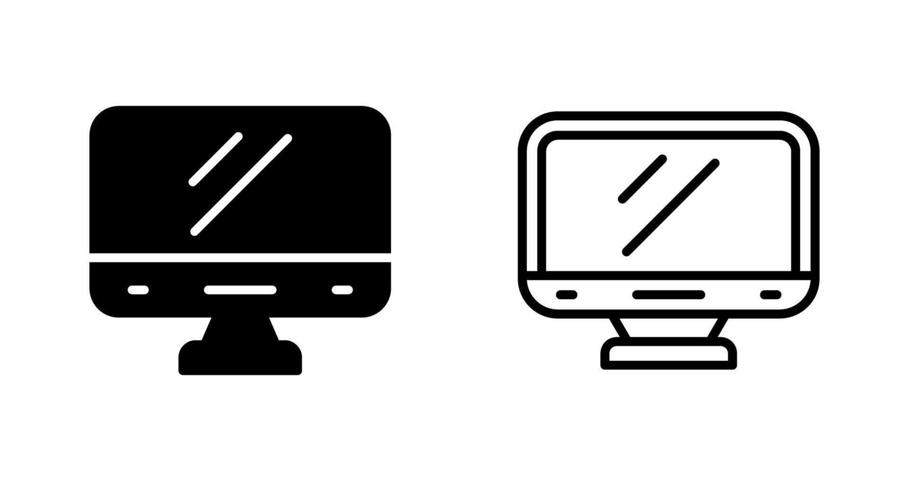 icono de vector de computadora de escritorio