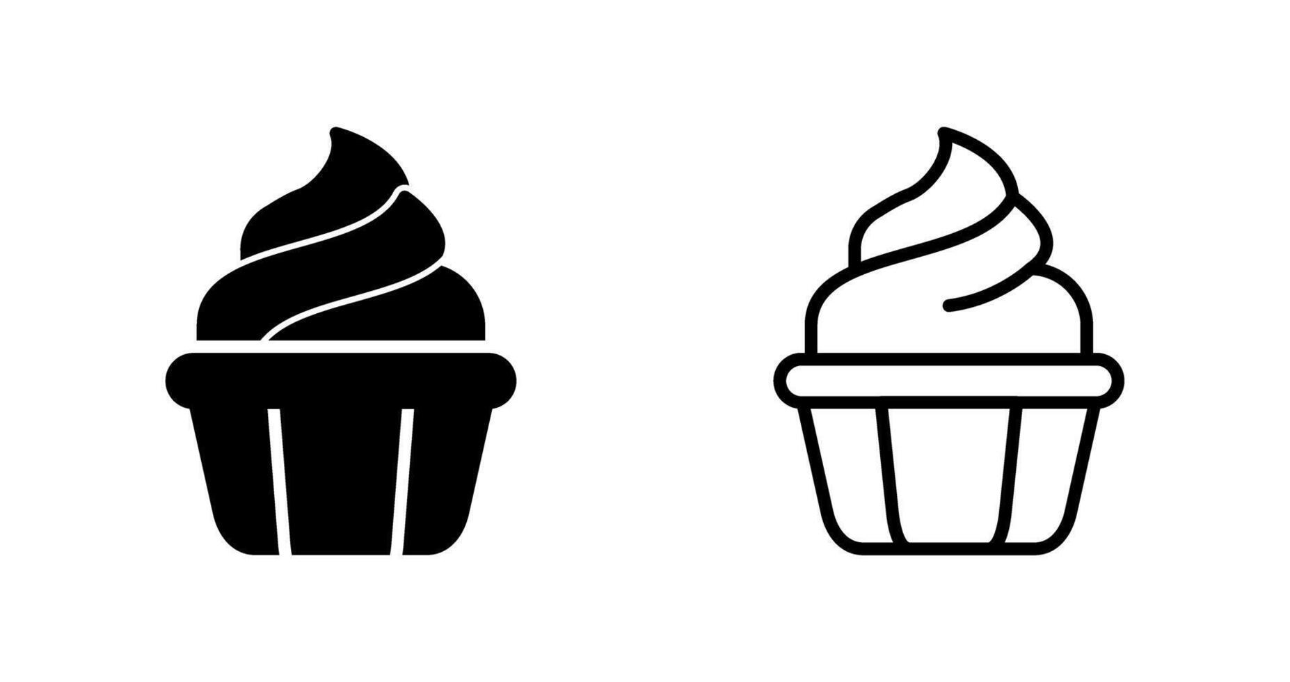 icono de vector de cupcake