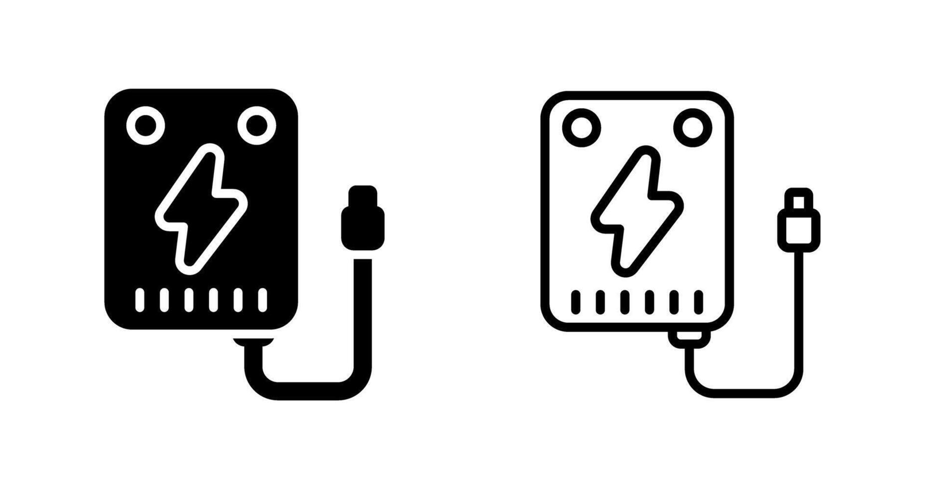 Portable charger Vector Icon