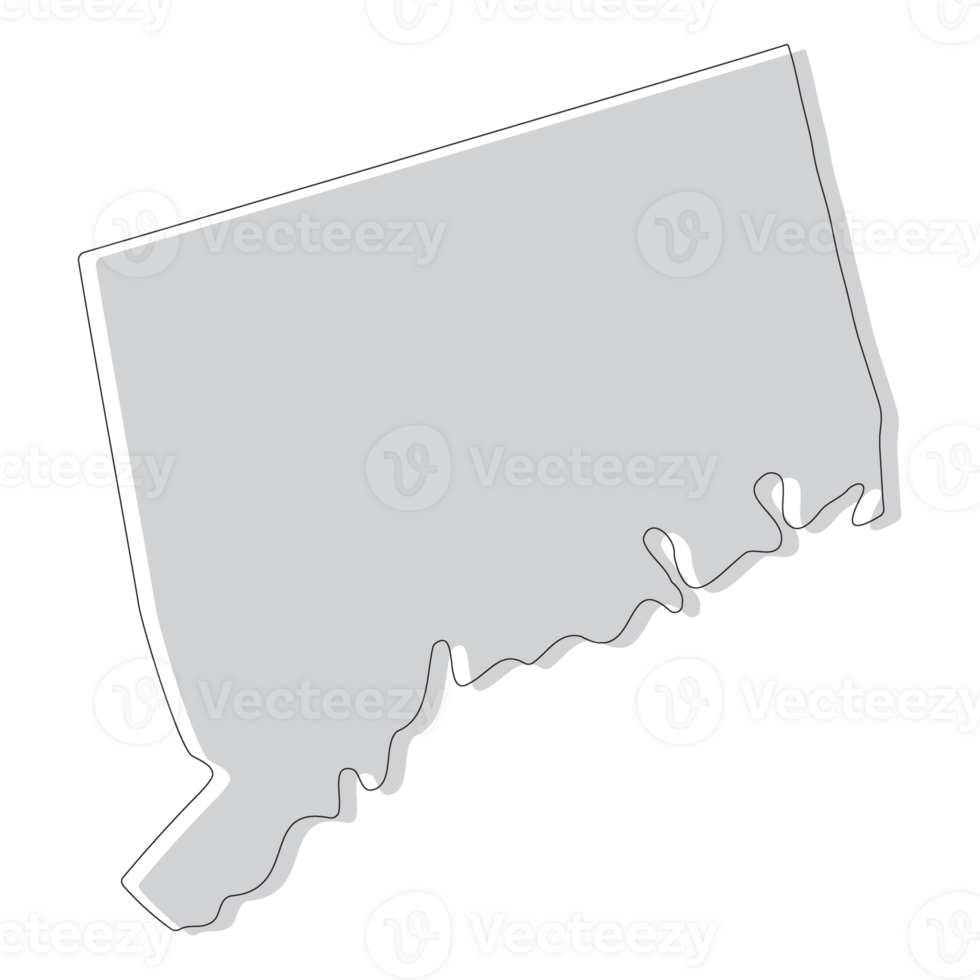Connecticut Zustand Karte. Karte von das uns Zustand von Connecticut. png