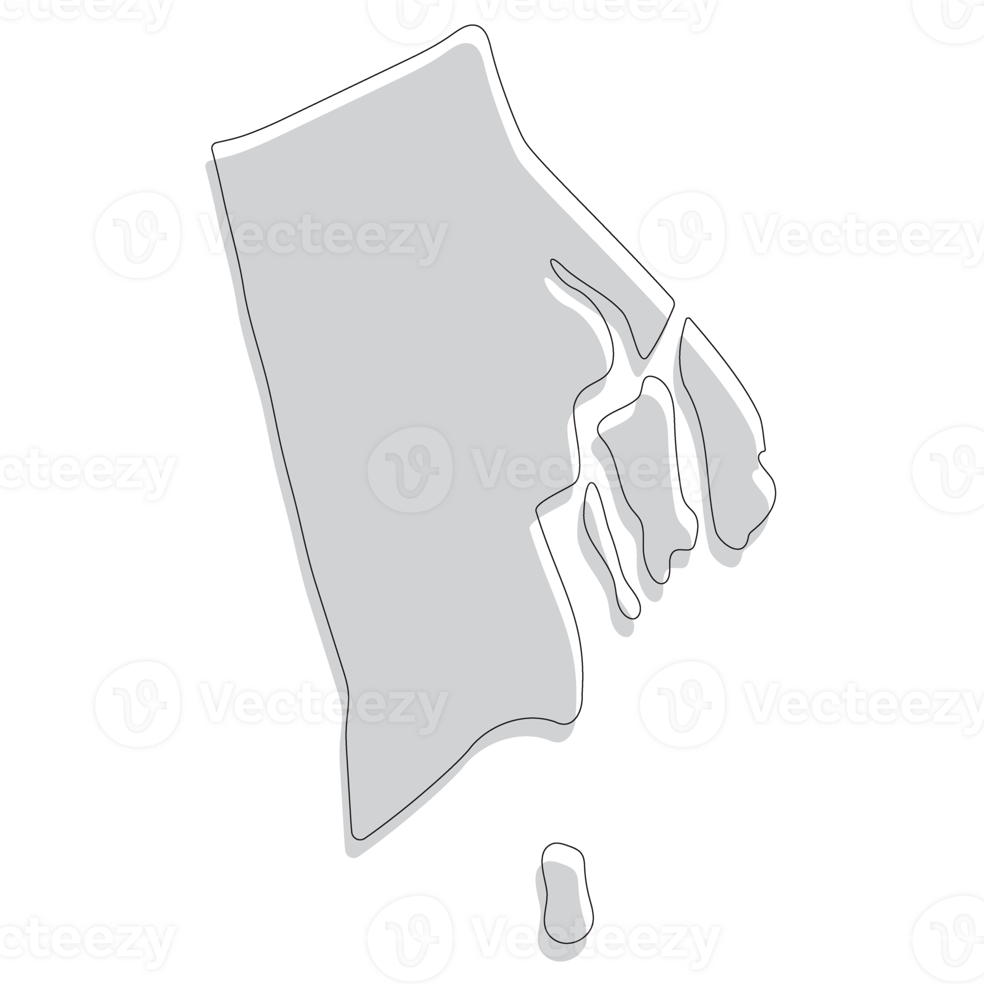 Rhode Island state map. Map of the U.S. state of Rhode Island. 39148414 PNG