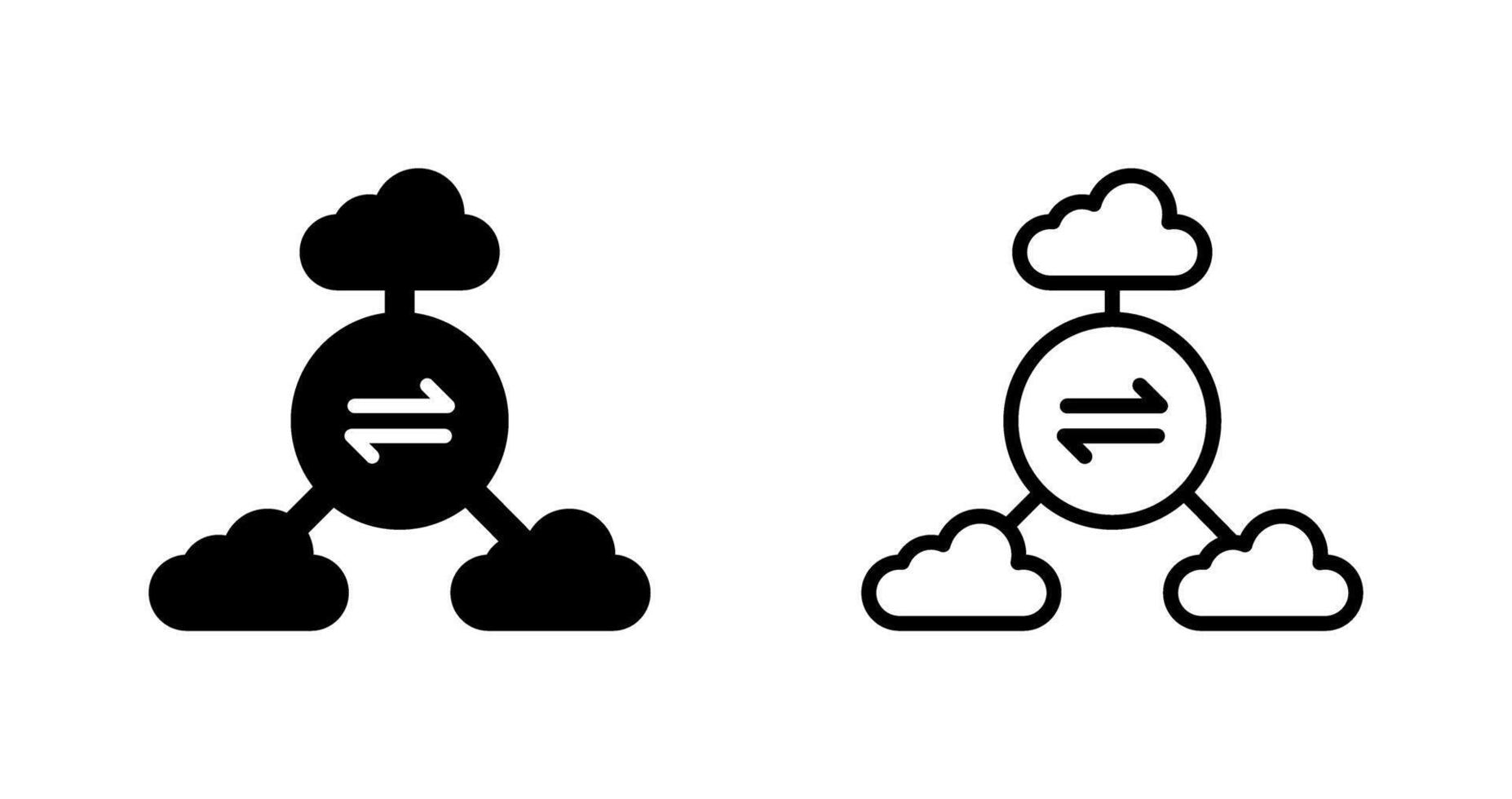 Multi-Cloud Vector Icon