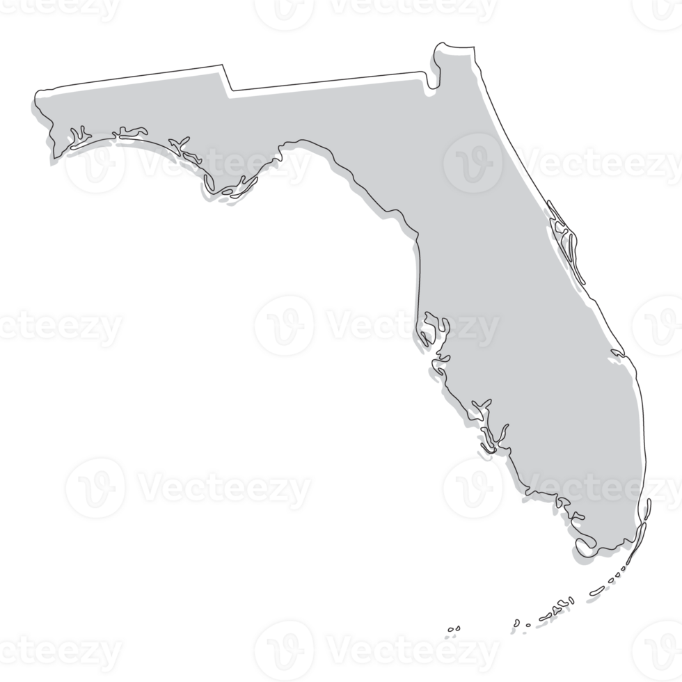 Florida estado mapa. mapa de el nos estado de Florida png