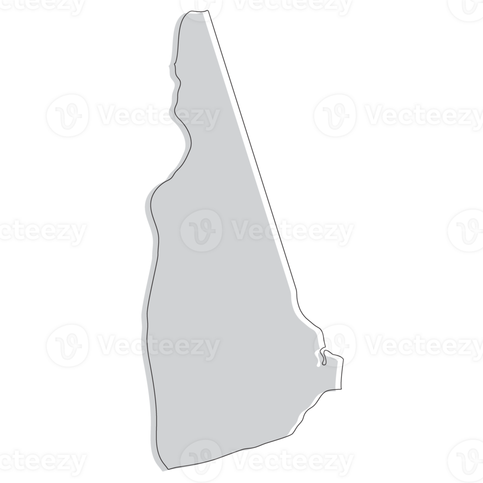 New Hampshire state map. Map of the U.S. state of New Hampshire. png